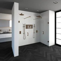 Complete Profielloze Douchecabine XL 3-delig 60cm (Alle Kleuren En Maten) -Baden Luxe Verkoop 4jc17 60 100 60k 1 1