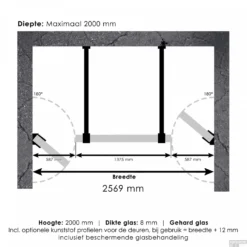 Niscabine XL Compleet Just Creating 260x200 Cm 60/140/60 Koper -Baden Luxe Verkoop 4jc17 60 140 60 t 3