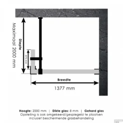 Inloopdouche Compleet Just Creating Profielloos 140/40 Cm Koper -Baden Luxe Verkoop 4jc2 140 40 tt
