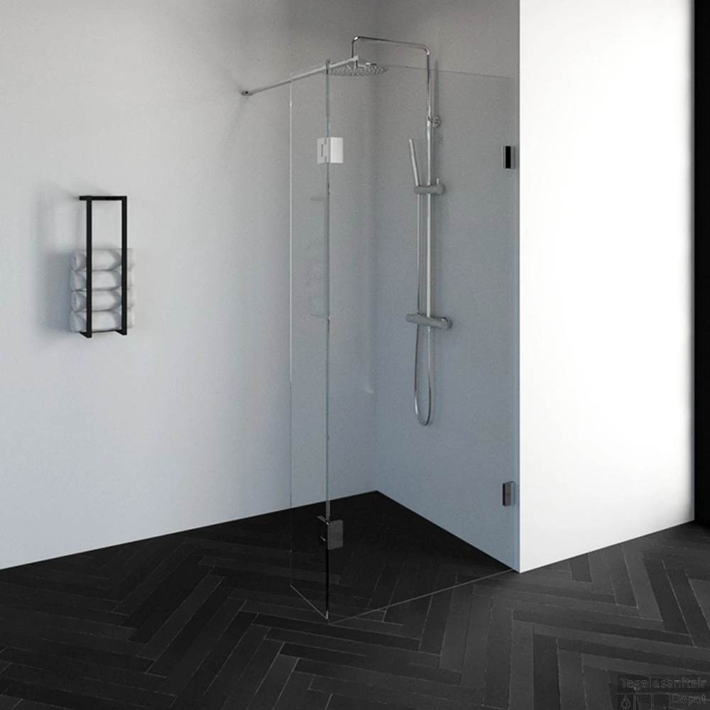 Inloopdouche Compleet Just Creating Profielloos 90/30 Cm Draaibaar Chroom 2 Inloopdouche Compleet Just Creating Profielloos 90/30 Cm Draaibaar Chroom - Afbeelding 2