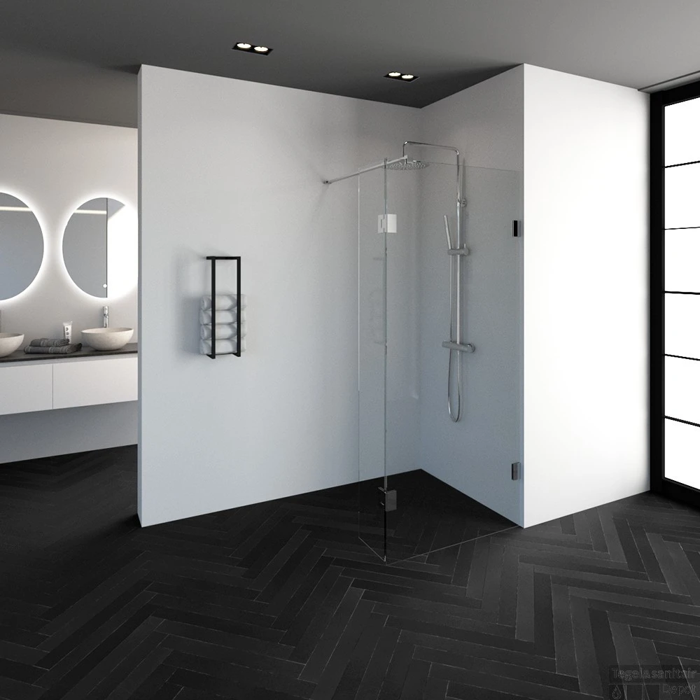 Inloopdouche Compleet Just Creating Profielloos 90/30 Cm Draaibaar Chroom 1 Inloopdouche Compleet Just Creating Profielloos 90/30 Cm Draaibaar Chroom