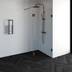 Inloopdouche Compleet Just Creating Profielloos 90/30 Cm Draaibaar Koper