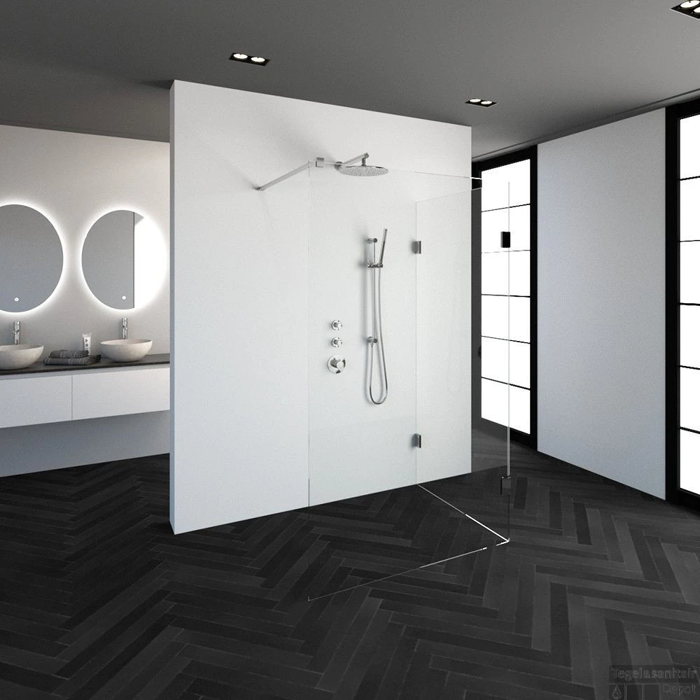 Inloopdouche Compleet Just Creating Profielloos 100x120x200 Cm Reversed Chroom 2 Inloopdouche Compleet Just Creating Profielloos 100x120x200 Cm Reversed Chroom - Afbeelding 2