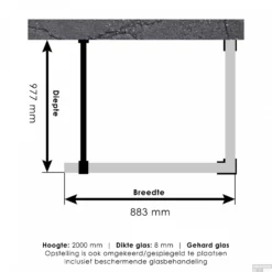 Inloopdouche Compleet Just Creating Profielloos 100x90 Cm Reversed Chroom -Baden Luxe Verkoop 4jc4 100x90 t 1