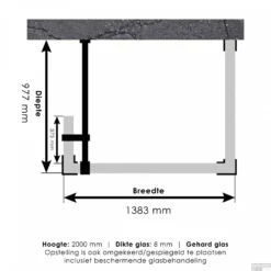 Inloopdouche Compleet Just Creating Profielloos 100x140/40 Cm Reversed Chroom -Baden Luxe Verkoop 4jc5 100x140 40 t 1