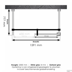 Inloopdouche Compleet XL Just Creating Profielloos 80x160 Cm RVS -Baden Luxe Verkoop 4jc6 80x160 t 2
