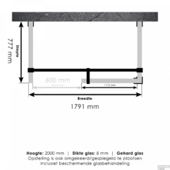 Inloopdouche Compleet XL Just Creating Profielloos 80x180 Cm Chroom -Baden Luxe Verkoop 4jc6 80x180 t 1