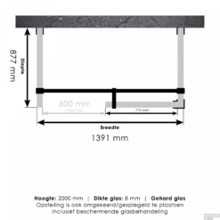 Inloopdouche Compleet XL Just Creating Profielloos 90x140 Cm Goud -Baden Luxe Verkoop 4jc6 90x140 t 3