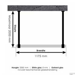 Doorloopdouche Compleet Just Creating Profielloos 120x200 Cm Chroom -Baden Luxe Verkoop 4jc7 120 t 1