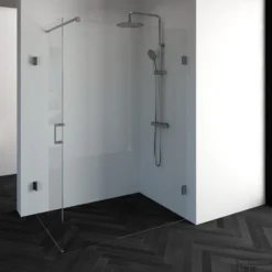 Douchecabine Compleet Just Creating 2-Delig Profielloos 140x90 Cm RVS