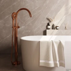 Vrijstaande Badkraan Brauer Copper Met Handdouche Rond Koper -Baden Luxe Verkoop 5 gk 042 2 sfe