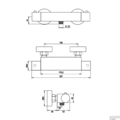 Douchekraanset Brauer Copper Edition Opbouw Met Glijstang En Ronde Handdouche Geborsteld Koper -Baden Luxe Verkoop 5 gk 044 2 tech2