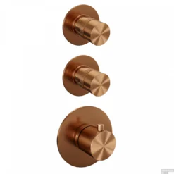 Inbouw Regendouche Set Brauer Copper Edition Gebogen Wanduitloop Ronde Hoofddouche 20 Cm Met Twee Stopkranen Glijstang En Handdouche 3 Standen Koper -Baden Luxe Verkoop 5 gk 080 3 sfeer2 1