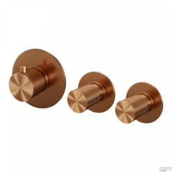 Inbouwthermostaatset Brauer Copper Carving Incl 3 Standen Handdouche En Badafvoer Koper -Baden Luxe Verkoop 5 gk 096 1 sfeer