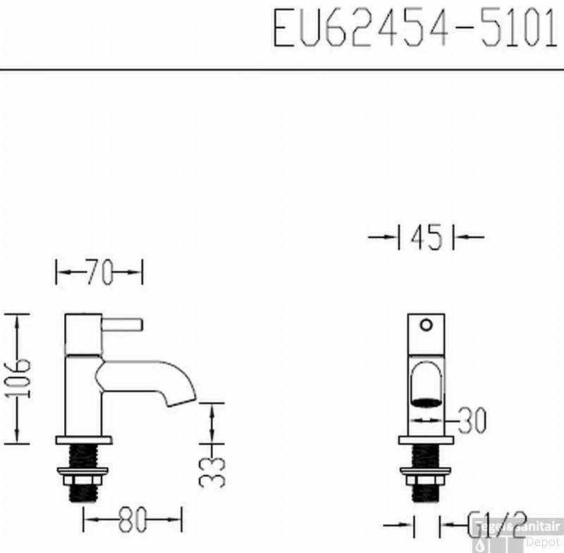 B&w-luxury Ottavino Fonteinkraan Met Hendel Chroom 2 B&w-luxury Ottavino Fonteinkraan Met Hendel Chroom - Afbeelding 2