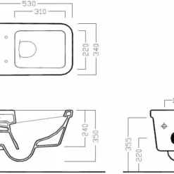 B&w-luxury Spring Wandcloset Met Softclose Closetzitting Wit -Baden Luxe Verkoop 52195