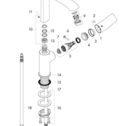 Hansgrohe Metris Wastafelkraan Push Open Chroom -Baden Luxe Verkoop 52226