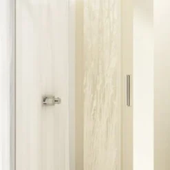 Huppe Design Elegance Gtn Schuifdeur Rechts 130x190cm.met Vast Segment Matzilver-helder Glas