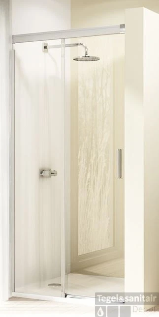 Huppe Design Elegance Gtn Schuifdeur Rechts 130x190cm.met Vast Segment Matzilver-helder Glas 1 Huppe Design Elegance Gtn Schuifdeur Rechts 130x190cm.met Vast Segment Matzilver-helder Glas