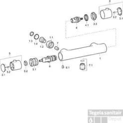 Hansa Unita Douchethermostaat Zonder S-koppelingen Chroom -Baden Luxe Verkoop 53801