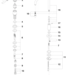 Dornbracht Meta 02 2-gats Keukenkraan Sprong 235 Mm. Platina Mat -Baden Luxe Verkoop 54278