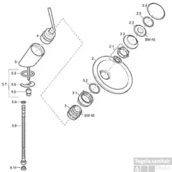 Hansa Murano Wastafelkraan Chroom-mat Glas 5 Hansa Murano Wastafelkraan Chroom-mat Glas -Baden Luxe Verkoop 55936