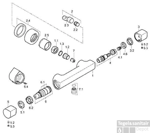 Hansa Tempra Style Douchethermostaat Sprong 151 Mm. Met S-kopp. Chroom 3 Hansa Tempra Style Douchethermostaat Sprong 151 Mm. Met S-kopp. Chroom - Afbeelding 3