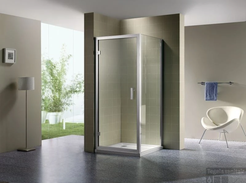 B&w-luxury Profilo Draaideur 1delig 100x195 Cm. Chroom-helder Clean 1 B&w-luxury Profilo Draaideur 1delig 100x195 Cm. Chroom-helder Clean