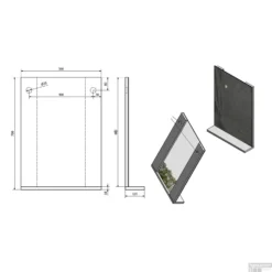 Badkamerspiegel Sapho Beta 50x70x12 Cm Met Planchet MDF Exclusief Lamp -Baden Luxe Verkoop 57396 badkamerspiegel sapho beta 50x70x12 cm met planchet aluminium 5