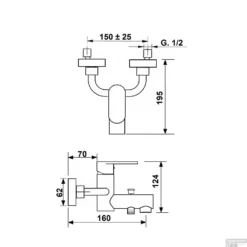 Opbouw Badkraan Sapho Dandy Mengkraan 1-hendel 16 Cm Chroom -Baden Luxe Verkoop 5881 opbouw badkraan sapho dandy mengkraan 1 hendel 16 cm chroom 2