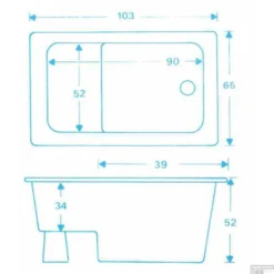 Zitbad Kinderbad Marinella 103x65x52 Cm -Baden Luxe Verkoop 60.4042 1 tech