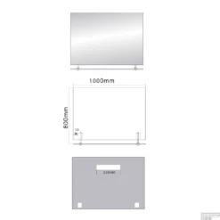 Badkamerspiegel Sapho Wega 60x80 Cm Met Planchet Glas -Baden Luxe Verkoop 60092 6 badkamerspiegel sapho wega 60x80 cm met planchet glas 3