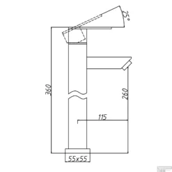 Verhoogde Wastafelmengkraan TA-Design Calipso 255 RVS-304 -Baden Luxe Verkoop 6011 3000 101