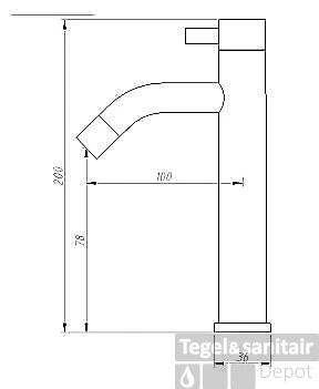 Fonteinkraan Verhoogde TA-Design Classic 22 RVS-304 3 Fonteinkraan Verhoogde TA-Design Classic 22 RVS-304 - Afbeelding 3