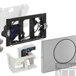 Geberit Sigma 10 Bedieningsplaat Infrarood Radiografisch Batterij Rvs Geborsteld