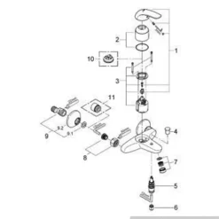 Grohe Euroeco Badkraan Met Omstel Chroom -Baden Luxe Verkoop 60175