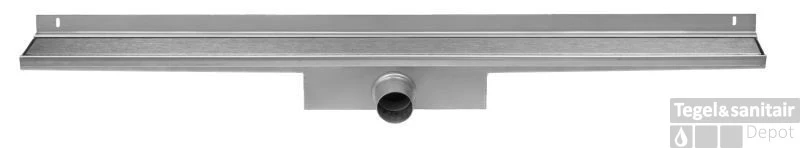 Easydrain Compact Wall Zero Afvoergoot 6x110 Cm. Zijuitlaat Rvs 1 Easydrain Compact Wall Zero Afvoergoot 6x110 Cm. Zijuitlaat Rvs