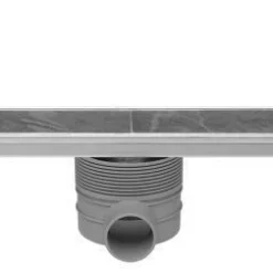 Easydrain Tegeldrain Tegel Afv.goot 9,8x70cm.m/sifon (tgl.roosterd.12mm Rvs