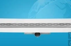 Easydrain Compact Ff 50 Afvoergoot 6x100 Cm.zijuitlaat Met Afdichtingsdoek Rvs