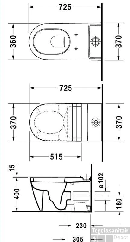 Duravit Starck 2 Duobloccloset Pk Voor Vario Set Wondergliss Wit 2 Duravit Starck 2 Duobloccloset Pk Voor Vario Set Wondergliss Wit - Afbeelding 2