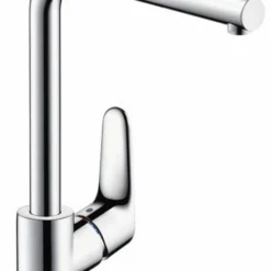 Hansgrohe Focus Keukenkraan Met Rechte Hoge Uitloop Rvs Look