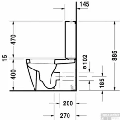 Duravit Starck 2 Duobloccloset 37x63 Cm. Wondergliss Wit 8 Duravit Starck 2 Duobloccloset 37x63 Cm. Wondergliss Wit -Baden Luxe Verkoop 71496
