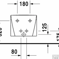 Duravit Starck 2 Wandbidet 37x54 Cm. Wondergliss Wit -Baden Luxe Verkoop 71502