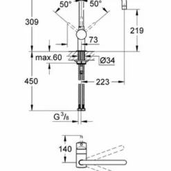 Grohe Minta Keukenkraan Met U-uitloop Chroom 6 Grohe Minta Keukenkraan Met U-uitloop Chroom -Baden Luxe Verkoop 71760