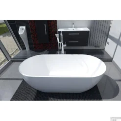 Vrijstaand Bad Sapho Reduta Gegoten Marmer 171x81x46 Cm Wit -Baden Luxe Verkoop 72842 vrijstaand bad sapho reduta marmer 170x80x58 cm wit 5