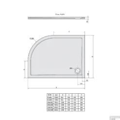 Douchebak Gegoten Marmer Sapho Rena 90x80x4 Cm Kwartrond Links Wit -Baden Luxe Verkoop 72890 douchebak marmer sapho rena 90x80x4 cm kwartrond links wit 2
