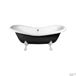 Vrijstaand Bad Sapho Charleston 188x80x71 Cm Wit / Zwart Met Leeuwenpoten -Baden Luxe Verkoop 72959 vrijstaand bad sapho charleston 188x80x71 cm wit zwart met leeuwenpoten 1