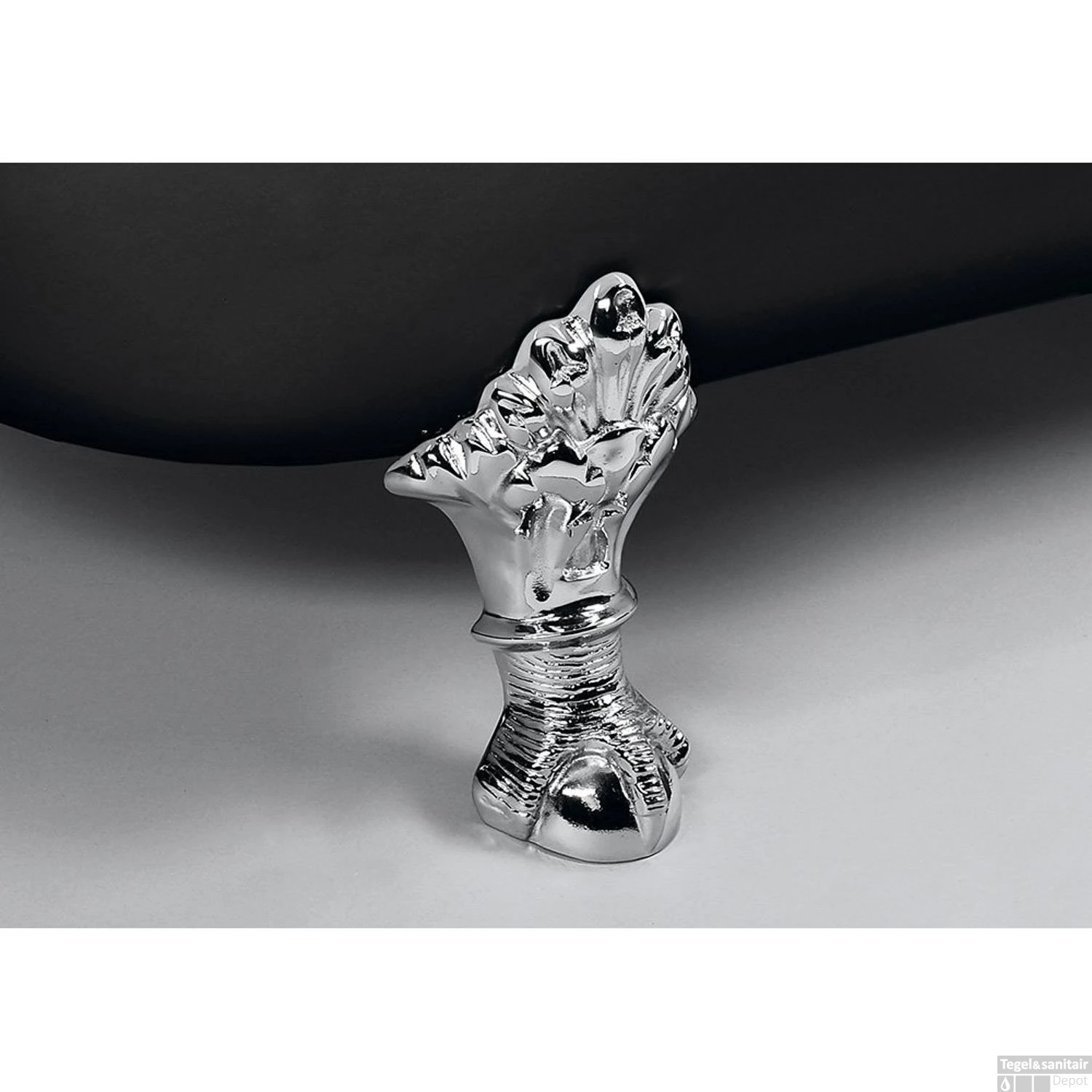 Vrijstaand Bad Sapho Foxtrot 170x75x49 Cm Wit / Zwart Met Leeuwenpoten Chroom 5 Vrijstaand Bad Sapho Foxtrot 170x75x49 Cm Wit / Zwart Met Leeuwenpoten Chroom - Afbeelding 5