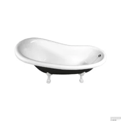 Vrijstaand Bad Sapho Retro 158x73x72 Cm Wit / Zwart Met Leeuwenpoten -Baden Luxe Verkoop 72971 vrijstaand bad sapho retro 158x73x72 cm wit zwart met leeuwenpoten 2