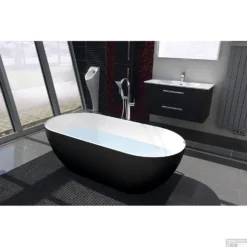 Vrijstaand Bad Sapho Reduta Gegoten Marmer 150x75x46 Cm Wit / Zwart -Baden Luxe Verkoop 72974 vrijstaand bad sapho reduta marmer 150x75x58 cm wit zwart 1